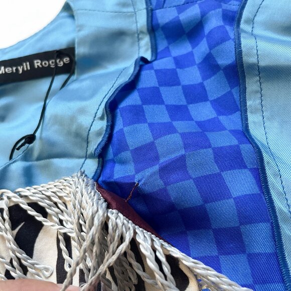 Meryll Rogge x Beni Bischof Totalizing Graphic Tee Blue Size FR 40 US 6 NEW flaw - Picture 10 of 13